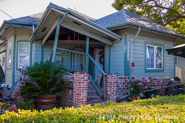 Image: Home damaged by the Napa Earthquake in 2014. (FEMA photo)