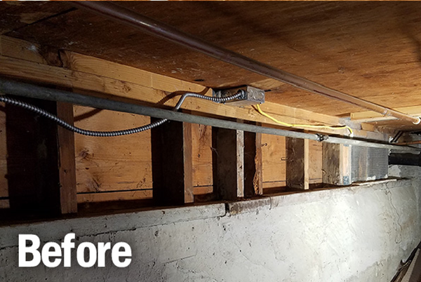Image: A before example of one type of seismic retrofit called a “brace and bolt” retrofit
