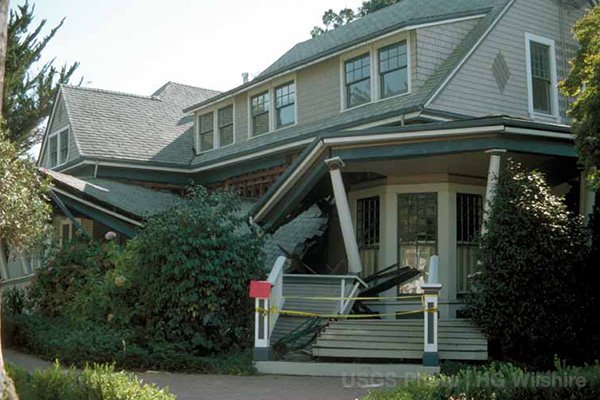 Image: example of a house that was damaged by the Loma Prieta earthquake.