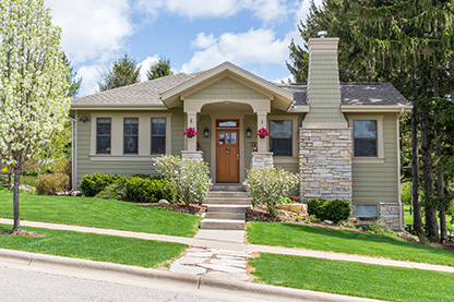 Houses built on hillsides or steep slopes are often set on t