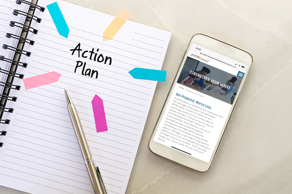 Image: Create an action plan to prepare for an earthquake