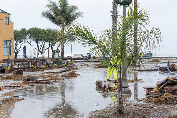  Image: Flood clean up. California is prone to potentially devastating impacts of period floods.