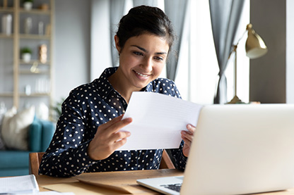 Image: Female at desk