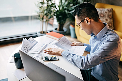 Image: Man working at desk