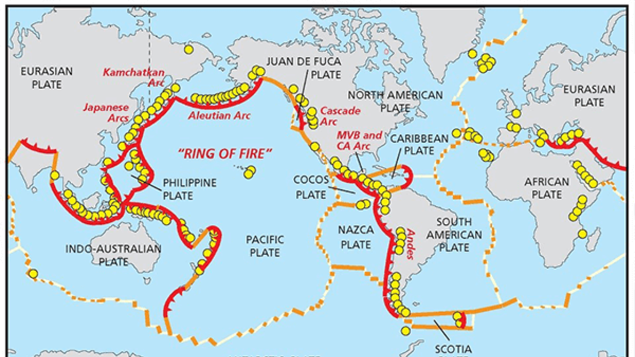 Pacific ring of fire a hotspot for volcanoes and earthquakes